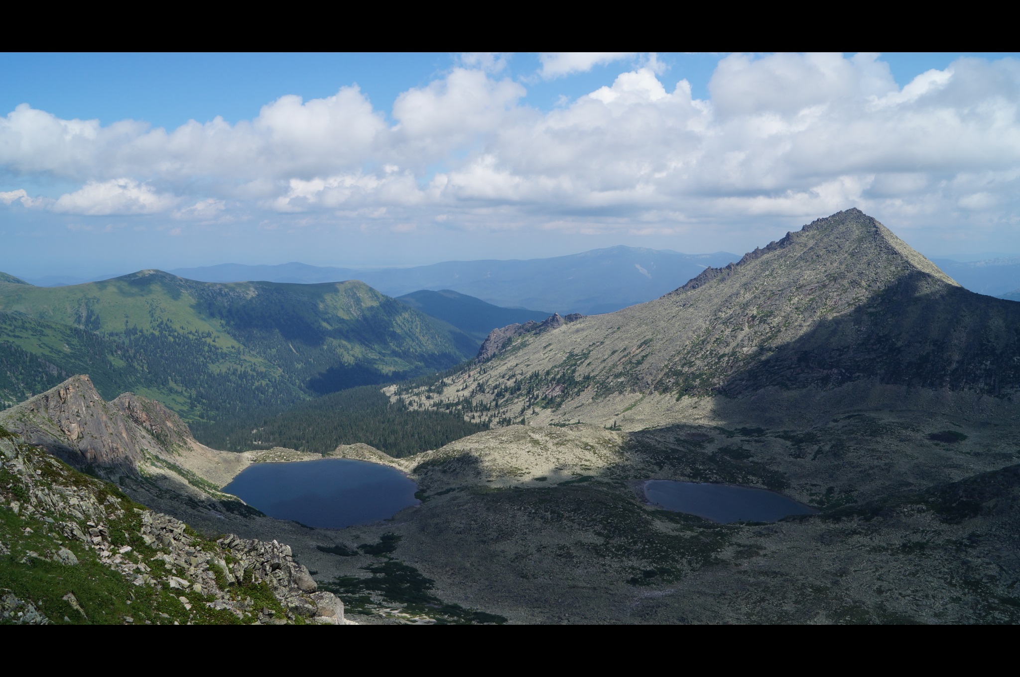 Озеро Северное с подъёма на перевал Межозёрный