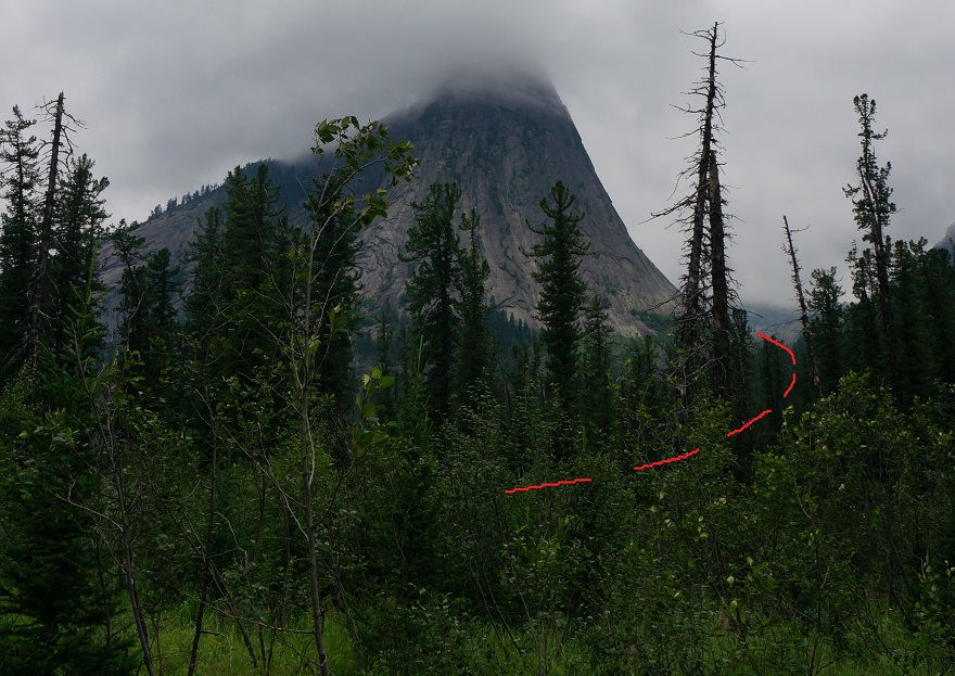 Рисунок 18 - Тугодум и ориентировочное русло Тайгишонка