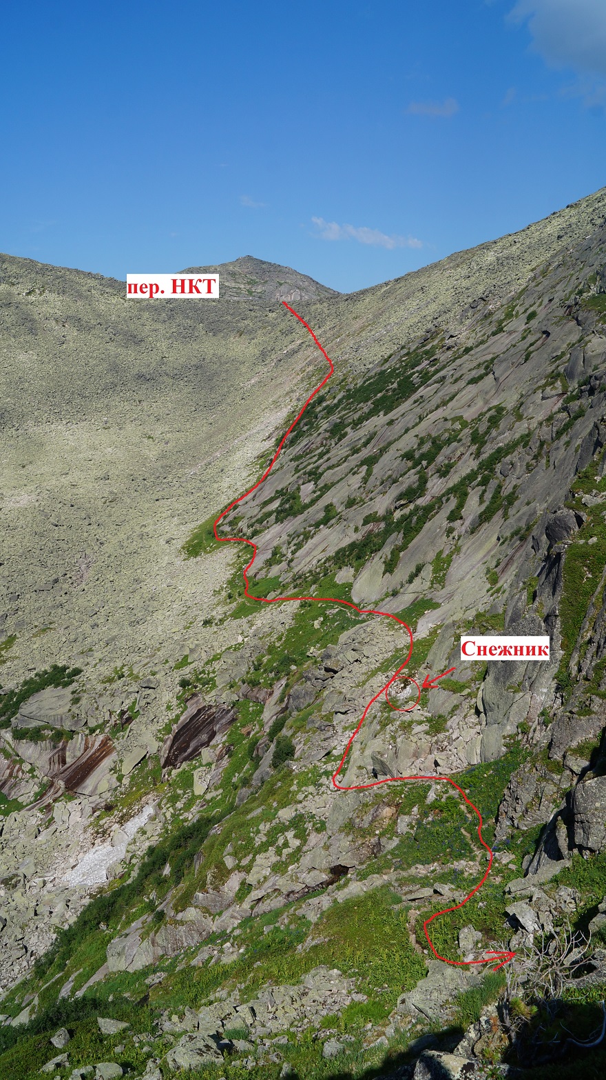 Рисунок 25 - Вид с перевала Сказка на перевал НКТ